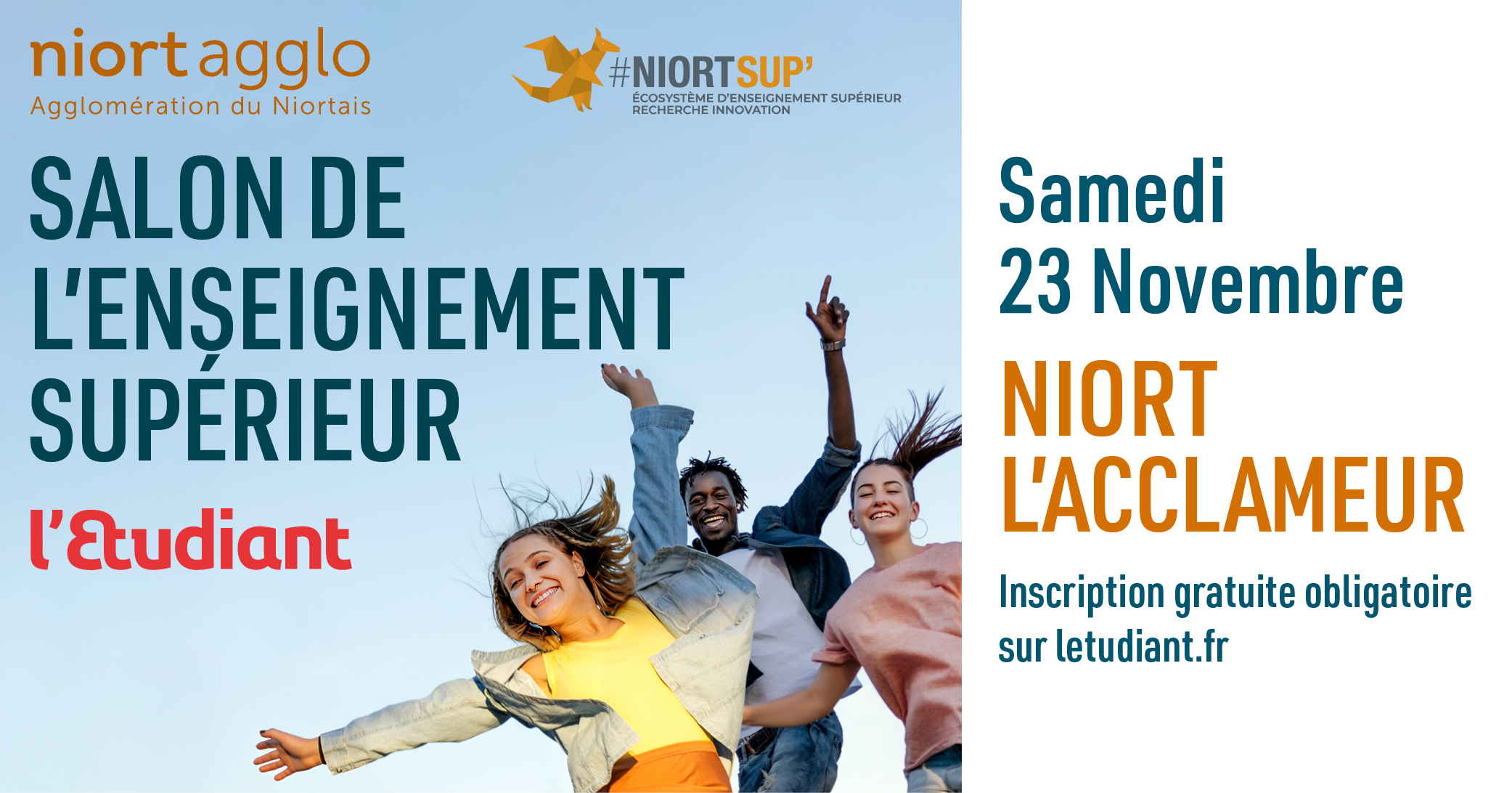 Banniere salon de l enseignement superieur Niort 2024